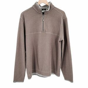 2/$30 Storm Creek Brown 1/4 Zip Waffle Knit Long Sleeve Pullover Sweatshirt
